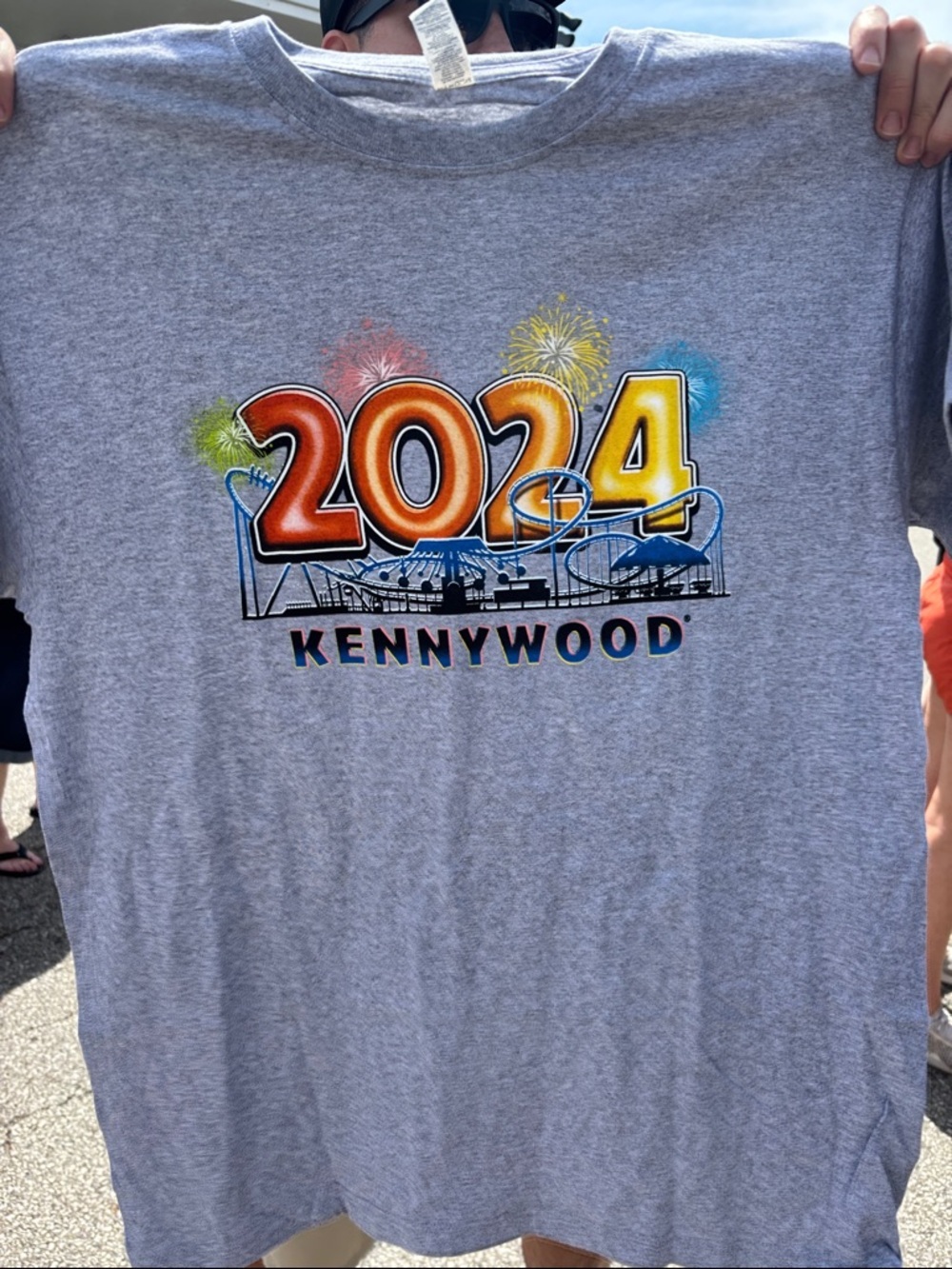 Kennywood Throwback 2024 Grey Graphic Tee, new